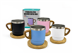 TAZA 180ML ACERO INOX. C/ PLATO BAMBU