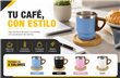 TAZA 180ML ACERO INOX. C/ PLATO BAMBU