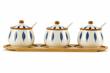 SET 3PCS FRASCOS C/DISEÑO - CERAMICA