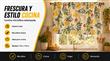 CORTINA P/COCINA ESTAMPADA C/ PASA CANO