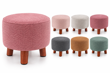 PUFF CIRCULAR C/ BASE MADERA