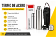 TERMO ACERO INOX 1L C/ FUNDA