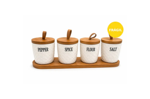 SET X4 FRASCOS CON BANDEJA