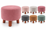 PUFF CIRCULAR C/ BASE MADERA