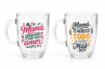 TAZA VIDRIO DIA DE LA MADRE