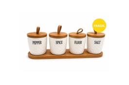 SET X4 FRASCOS CON BANDEJA