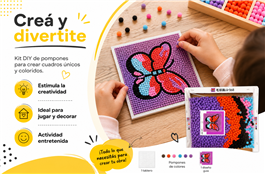 CUADRO PINTURA DIY POM POM