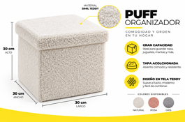 PUFF ORGANIZADOR BAULERA