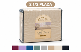 JUEGO SABANAS PLATED LUXURY 2 PLAZAS 1/2
