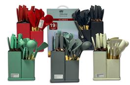 UTENSILLOS DE COCINA 19PCS C/TABLA