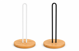 PORTA ROLLOS DE COCINA - BAMBU Y HIERRO