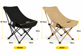 SILLA PLEGABLE EXTERIOR C / RESPALDO ALTO