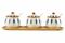 SET 3PCS FRASCOS C/DISEÑO - CERAMICA